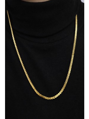 BURADABULDUN 14K Arpa Zincir Kolye 60 cm - Kadın Kolye