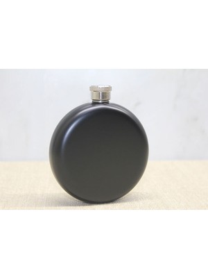 EkoAlışverişDünyam Yuvarlak Tekli Matara 5 Oz Siyah
