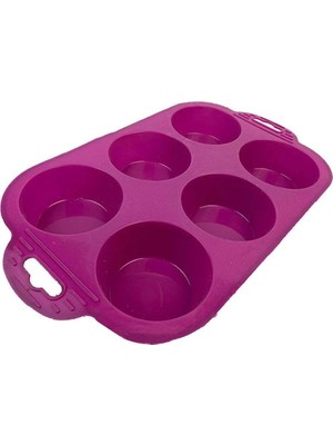 EkoAlışverişDünyam 6 Bölmeli Silikon Muffin Kek Kalıbı