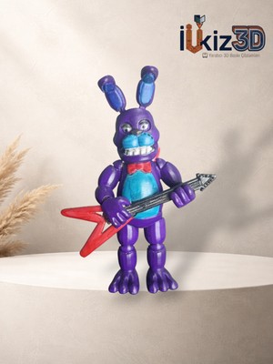 İLKIZ3D Five Nights At Freddy's (Fnaf) Bonnie Figürü - 3D Baskı (12 Cm)