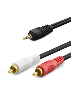 Skygo 3.5 mm To 2rca Kablo 2lıne Gold 3m Siyah HDX1059