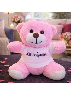 Skygo Pembe Seni Seviyorum Tişörtlü Ayıcık