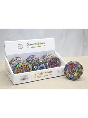 Renas Store Taşlı Yuvarlak El Aynası Kalın Model 4