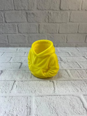 Twin Store Dekoratif Sarı Hoodie Kalemlik 10X10 cm