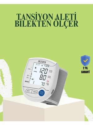 Twin Store Bilekten Dijital Tansiyon Aleti Hem Pilli Hem Şarjlı Hafızalı