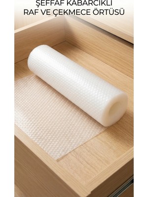 Renas Store Şeffaf Pvc Raf Dolap Içi Kaydırmaz Koruyucu Örtü 45X300 cm