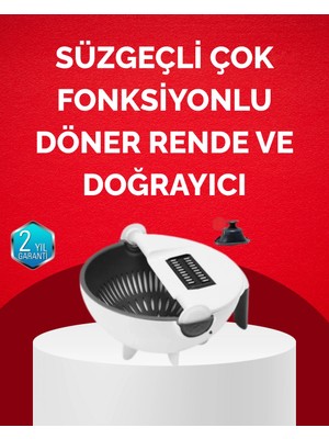 Renas Store Döner Mekanizmalı Sebze Doğrayıcı Hazneli Rende