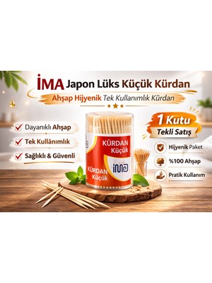 Bezos Ima Japon Lüks Küçük Kürdan Ahşap Hijyenik Tek Kullanımlık Kürdan 1 Adet
