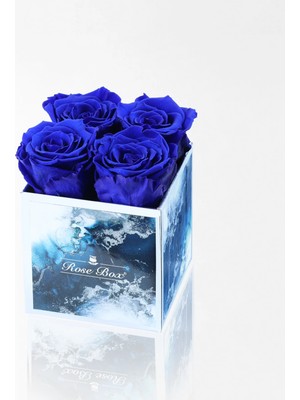 Çiçeek Sea Blue 4 Mavi Solmayan Gül