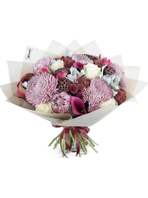 Çiçeek Protea Anastasya Gala ve Lotus Çiçek Buketi (Xl)