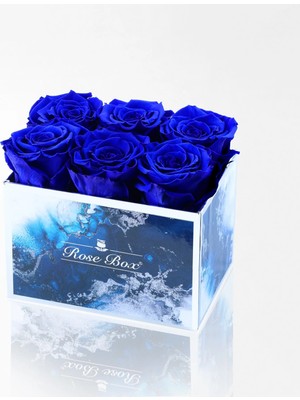 Çiçeek Sea Blue 6 Mavi Solmayan Gül