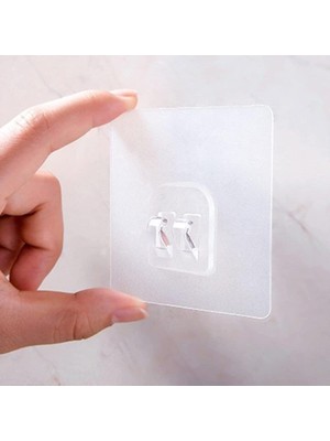 Btm Home Süper Güçlü Yapışkanlı Raf ve Çerçeve Askısı – 7x7 cm 4 Adet