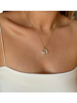 Bunny Moda Kalp Detay Çelik Kolye