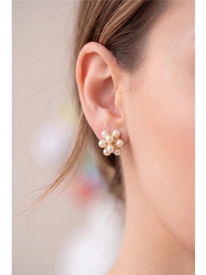 Petek Aksesuar Mini Çiçek Stud Küpe 1 Cm.