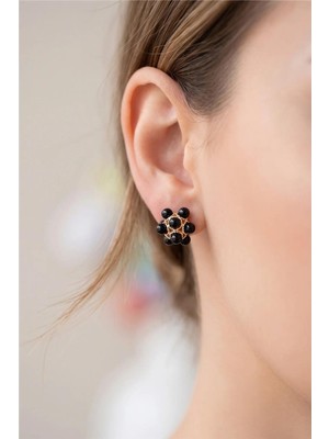 Petek Aksesuar Mini Çiçek Stud Küpe 1 Cm.