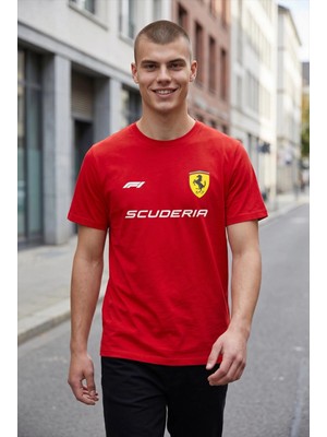 Etifa Tekstil Hamilton Baskılı T-Shirt Kırmızı %100 Pamuk Regular Fit Tişört