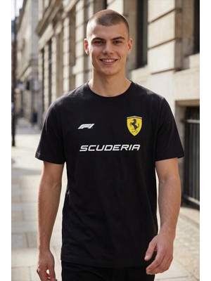 Etifa Tekstil Hamilton Baskılı T-Shirt Siyah %100 Pamuk Regular Fit Tişört