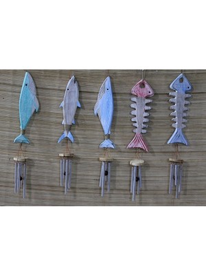 Renas Store Ahşap Balıklı Metal Çan No:5