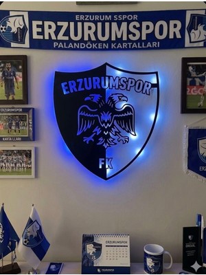 Zuzuca Store Erzurumspor Kablosuz Ledli Duvar Dekorasyon