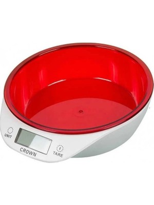 Renas Store Crown Dijital Lüks Kefeli Mutfak Terazisi 5 kg Çıkarılabilir Ölçü Kabı Terazi Tartı Gram