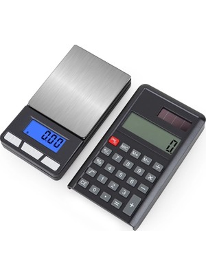 Renas Store LCD Ekran Elektronik Hesap Makineli Hassas Dijital Takı Altın Gram Ölçer Terazi (500G 0.1g)