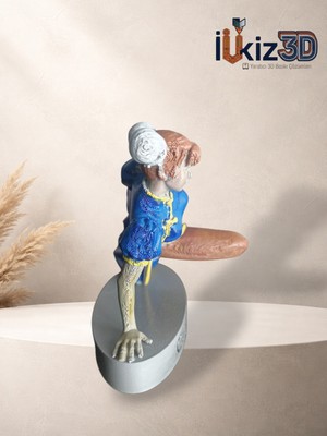 El Boyaması Street Fighter Chun-Li 3D Baskı Figür - Oyuncu Odası Masaüstü Dekor (12 Cm)