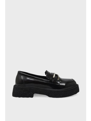Beety Kadın Loafer Ayakkabı Siyah Rugan AKYN163.1984