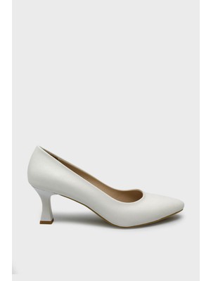 Kanuga Kadın Kadeh Topuk Stiletto Beyaz K-EST98