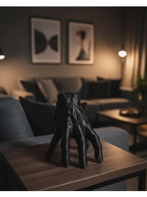 Zenvia 3D Siyah El Dekoratif Heykel 27X22 cm Büyük Boy Modern Tasarım ZNV-HBY3245