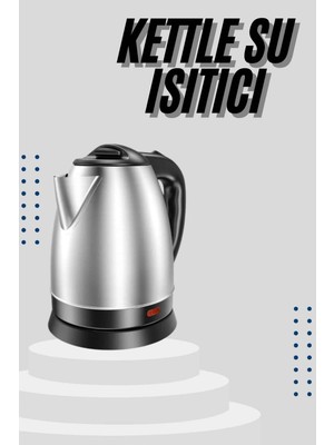 Renas Store Kettle C F Tipi 220-240V Paslanmaz Çelik Elektrik Kablolu Otomatik Kapanma