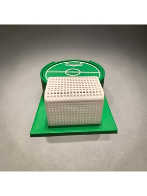 Nozzle Works Futbol Sahası Temalı Bardak Altlığı – 3D Baskı Mini Kale Detaylı Dekoratif Coaster