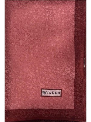 Vakko Ipek Jakar Monogram Şal 32225-GÜL Kurusu