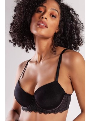 Sb Shopping Golshan Garland Big Size Plunge Bra, Black Konforlu Şık Sütyen