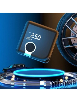 Runaway Taşınabilir Şarjlı Powerbank Hava Kompresörü 4000mAh Dijital Ekran