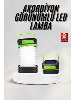 Nacario Katlanabilir Kamp Lambası Akordiyon Lamba Şarjlı 3 Kademeli Solar