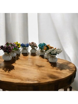 Metsare Sekizli Dekoratif Mini Set Çiçekli