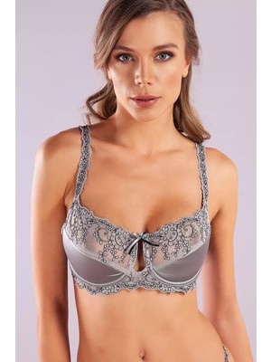 Sb Shopping Golshan Giselle Half Padded Bra, Gri Toparlayıcı Konforlu Şık Sütyen
