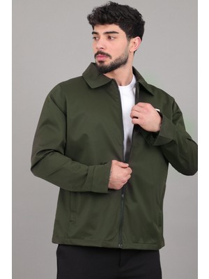 Stil Kombin Diagonel Kumaş Yakalı Fermuarlı Mevsimlik Mont Pldp 3031_60391