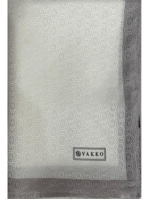 Vakko Ipek Jakar Monogram Şal 32225-BEYAZ