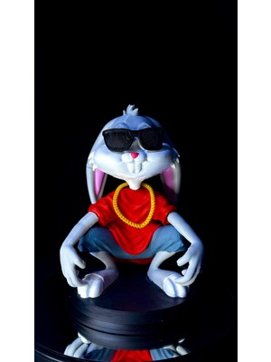 Arez Figür Bugs Bunny Figür 16 cm El Boyama Koleksiyonluk Dekoratif 3D Baskı