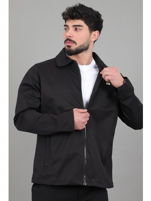 Stil Kombin Diagonel Kumaş Yakalı Fermuarlı Mevsimlik Mont Pldp 3031_60391