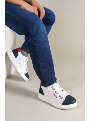 Uravas Store 1007 - Montana Çocuk Ayakkabı Lacivert-Beyaz-Kırmızı