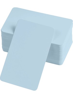 Die Grup  Boş Kelime Kartları 5x8 cm - 50 Adet Oval Kenarlı | Tabu & Not Kartları - Mavi