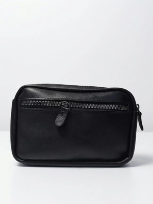 Galande Hakiki Deri Unisex El Çantası - El Yapımı Clutch Portföy Çanta - Premium Seri (Dopp Kit )