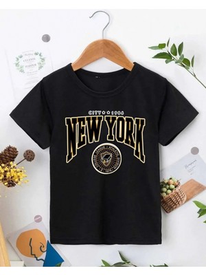 Marsilyan Baskılı T-Shirt - Siyah -