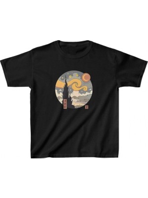 Marsilyan Baskılı T-Shirt - Siyah -