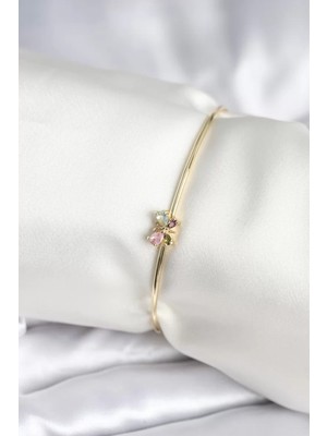 Renas Store Renkli Figür Gold Renk Pirinç Kadın Bileklik - TJ-BB8004