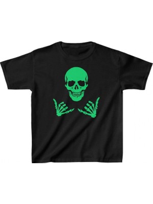 Marsilyan Baskılı T-Shirt - Siyah -