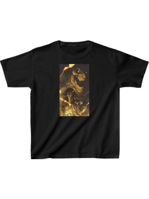 Marsilyan Baskılı T-Shirt - Siyah -