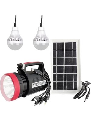 Sb Shopping 10 Watt 22 Smd Ledli Solar Panelli 3 Ampullü Usb-Mp3-Radyo Destekli Solar Fener YJ-1908